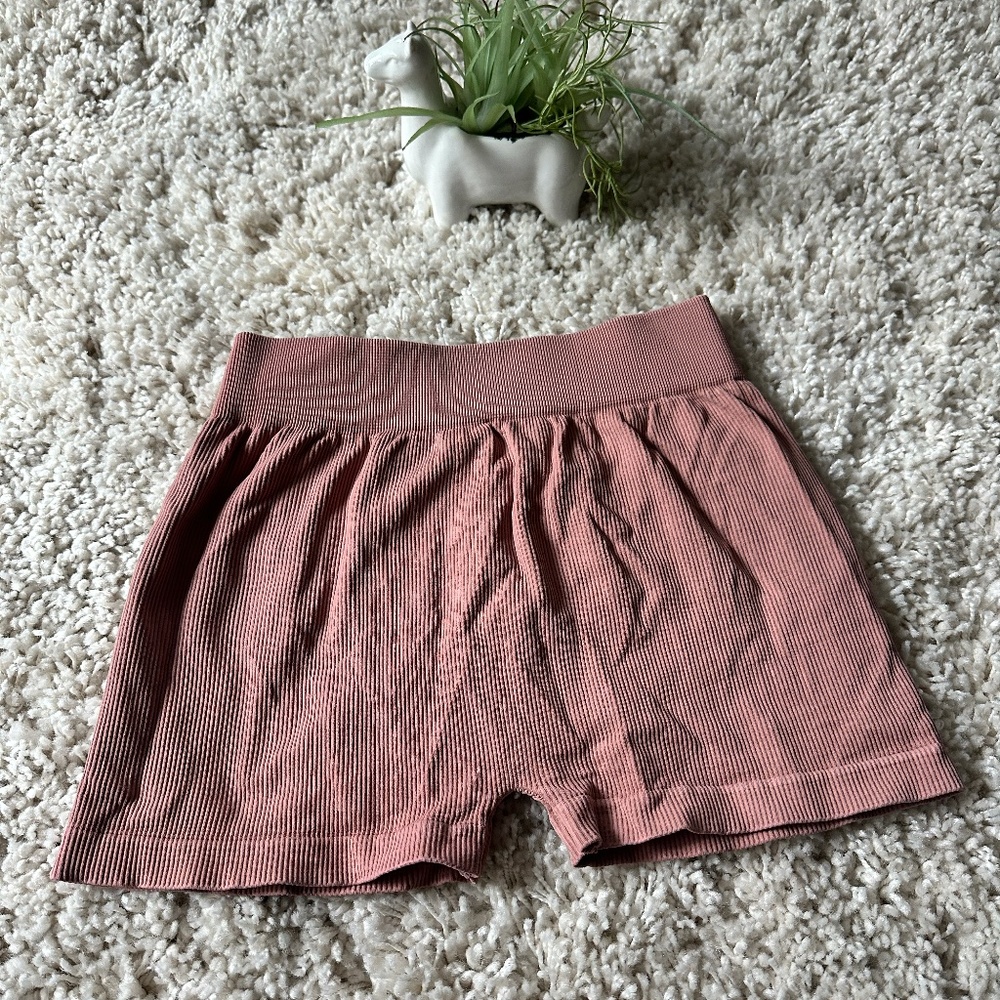 ASQ tummy tuck shorts pastel pink tightening figure soft comfortable tra…